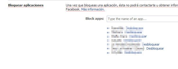 desbloquear aplicaciones en Facebook