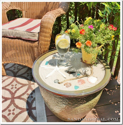 outdoor planter side table