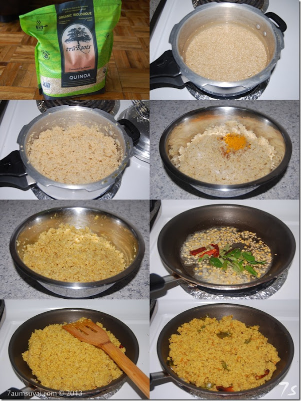 Quinoa puliyodharai process