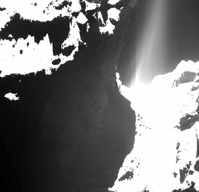 superfície do cometa Churyumov-Gerasimenko