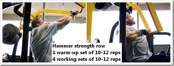 Jay Cutler back workout - Hammer strength row