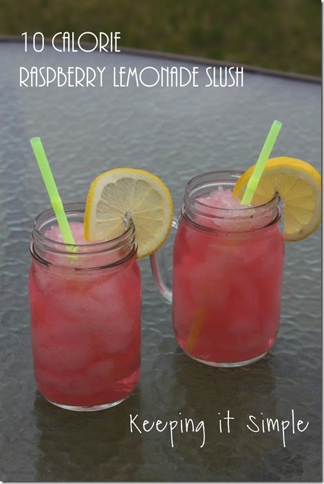 low-calorie-summer-treats #flavorforless raspberry-lemonade-slush