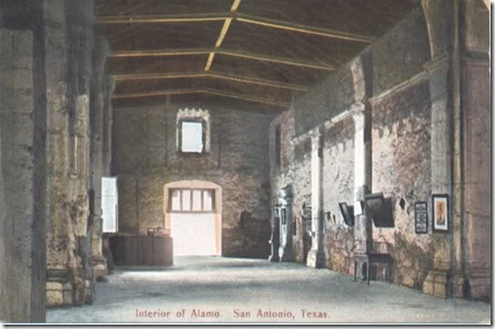 Old shot from the inside of the Alamo