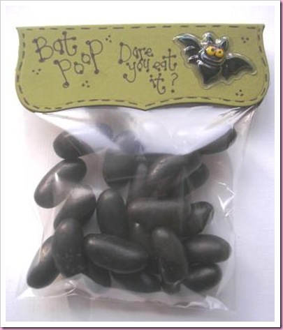 Halloween Treat Favor Bag Bat Poop