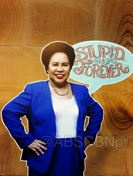 ABSCBNpr photo - Sen. Miriam Defensor Santiago's Stupid is Forever
