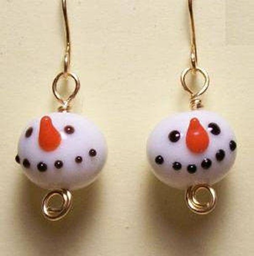 snowman_christmas_earrings