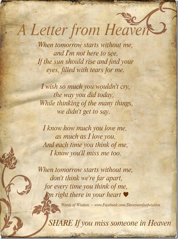 A letter from Heaven