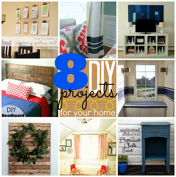 8 DIY Projects for your Home at GingerSnapCrafts.com #linkparty #features #gingersnapcrafts
