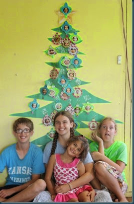 kids & Christmas tree