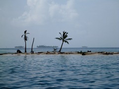 Tiny Caribbean islands in the Kuna Yala.
