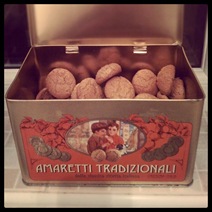 Day #48 - Golden tin of amaretti biscuits