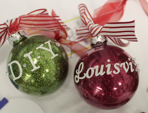 D.I.Y. Louisville Glitter Ornaments