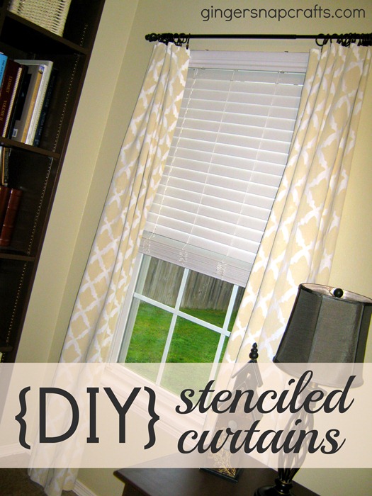 stenciled curtains tutorial