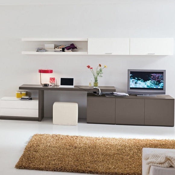 gris blanco oficina de casa moderno