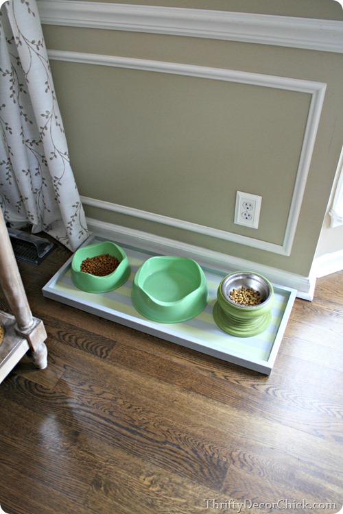 DIY pet food tray