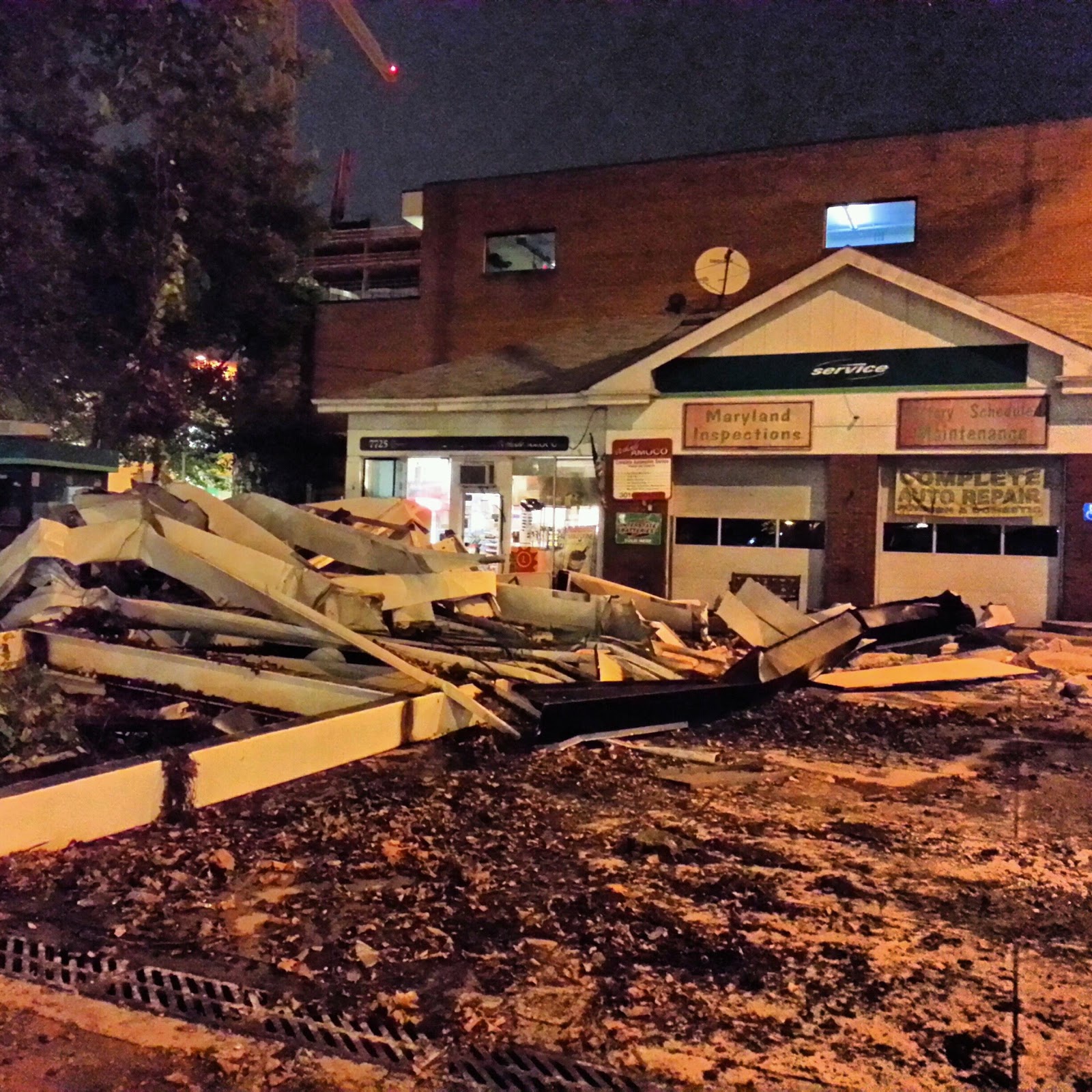 Robert Dyer Bethesda Row: DEMOLITION AT FORMER BP GAS STATION ON OLD