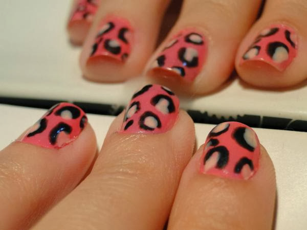 Pink Leopard Nails Pink Leopard Nail Designs