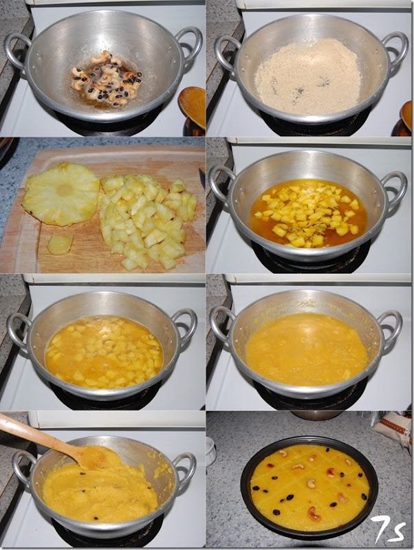Pineapple kesari process
