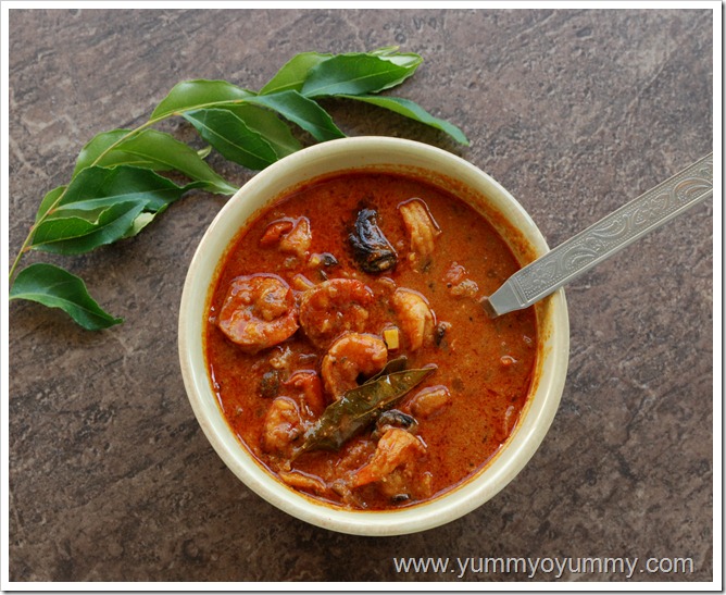 Chemmeen Curry Kerala Style Prawn Curry Yummy O Yummy