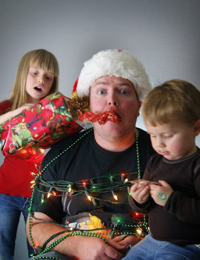 dad tied up for christmas by mary bauer