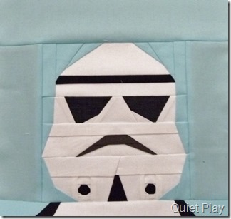 Paper pieced LEGO Storm Trooper