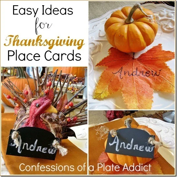 CONFESSIONS OF A PLATE ADDICT Easy Thanksgiving Place Cards