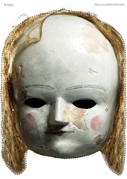 máscara muñeca miedo