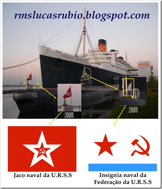 Queen Mary e submarino da União Soviética (RMS Lucas Rubio) 