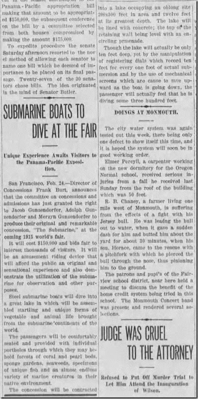 Submarines Daily City Journal 24 Feb 1913 Page 5
