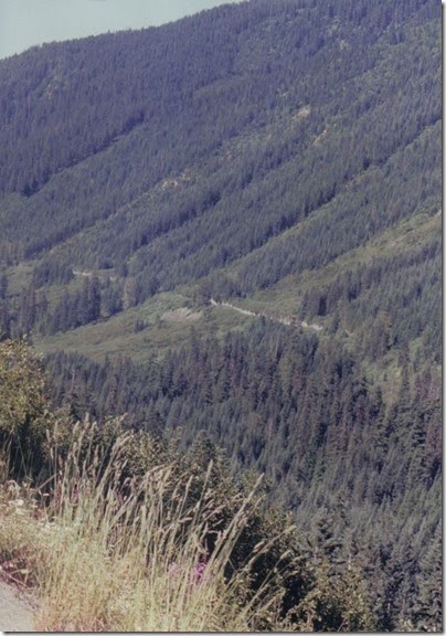 View of Concrete Snowshed Walls near Milepost 1712 on the Iron Goat Trail from Highway 2 Viewpoint in 1994