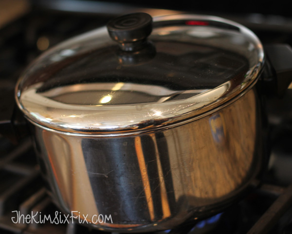 Soup pot on stove