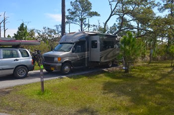campsite at Fort Pickens