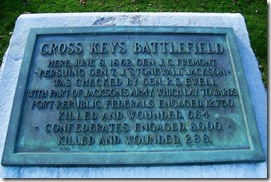 Cross Keys Battlefield marker close up of the text