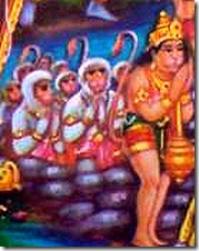 Hanuman with the Vanaras