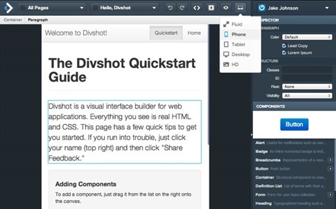 Divshot- diseños en HTML5