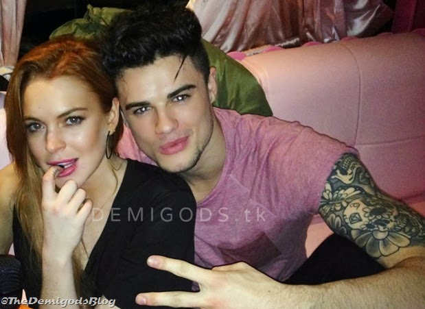 Lindsay Lohan spotted with male model Christian Arno Williams 2014