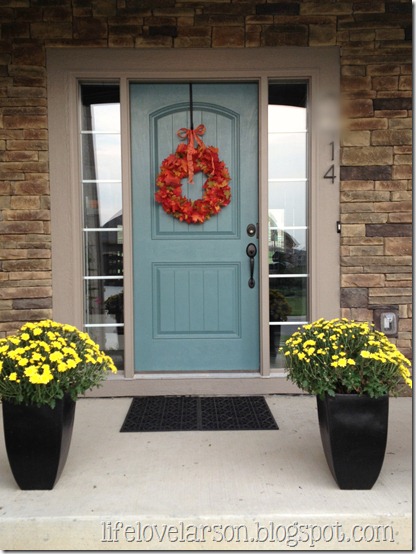Life Love Larson Painted Front Door Front Door Here Is A Short Journey This Was Originally The Darkest Accent Color On House Dark Mushroom
