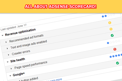 Adsense Scorecard optimization tips