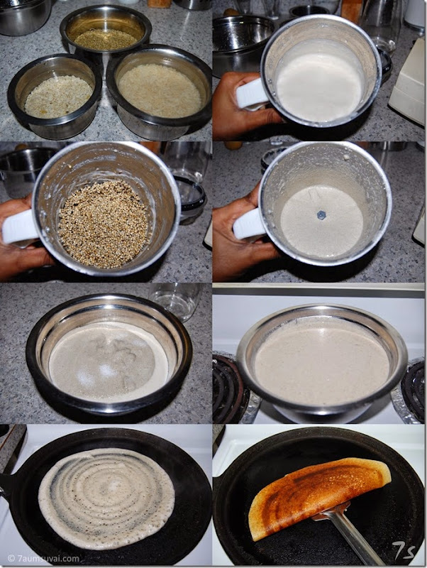 Kambu brown rice dosai process