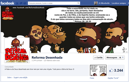 Página do Reforma Desenhada no Facebook