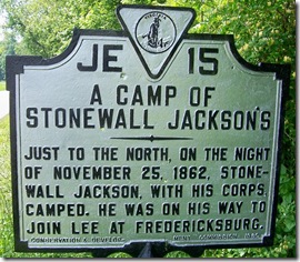 A Camp of Stonewall Jackson's, Madison County, VA Marker JE-15