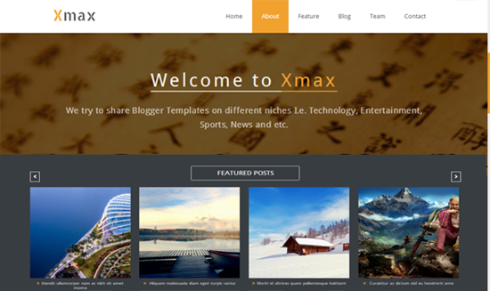 Xmax шаблон сайта со слайдером шаблоны для blogger