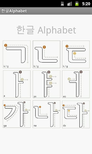 한글Alphabet Korean Alphabet