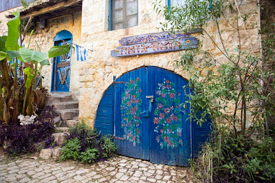 A festively painted house in Israel.