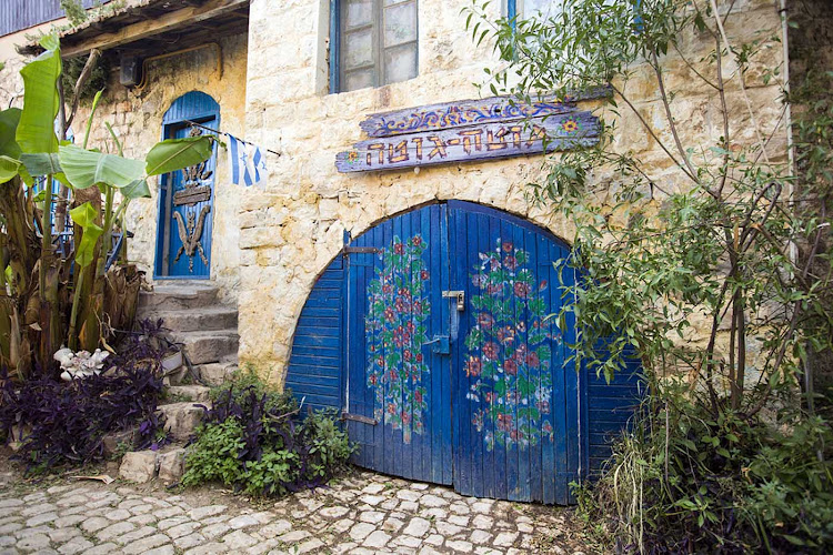 A festively painted house in Israel.