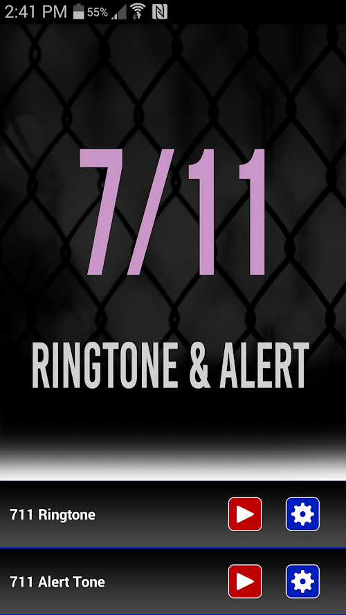 Android application 7/11 Ringtone and Alert screenshort