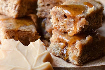 Quick Recipe: Maple Pecan Blondies with Maple Butter Glaze