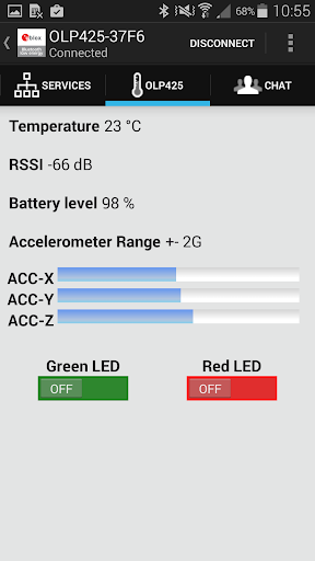 【免費通訊App】Bluetooth low energy OLP425-APP點子