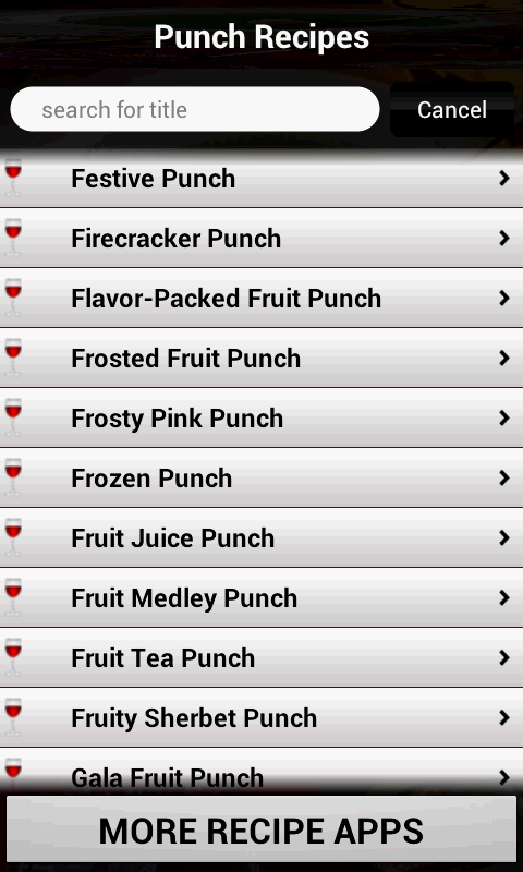 Punch Recipes Cookbook Screen 3
