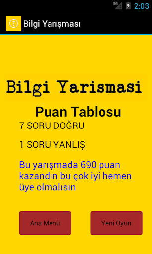 【免費益智App】Bilgi Yarışması-APP點子